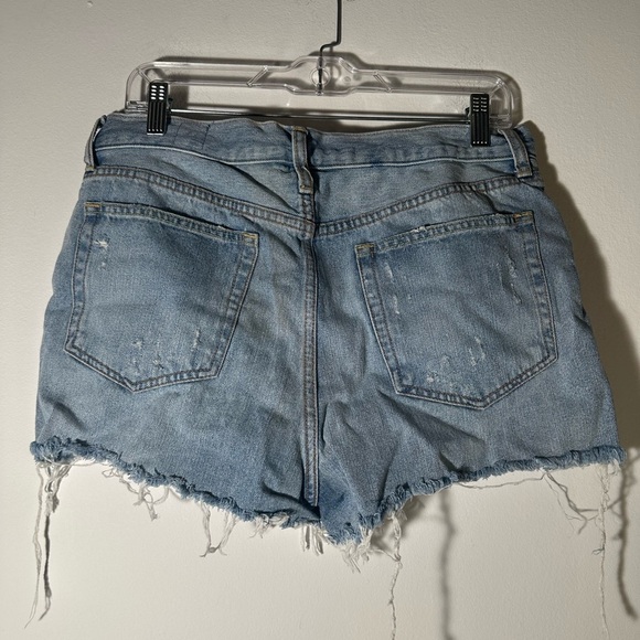 We The Free Light Blue Distressed Jean Shorts - Picture 3 of 5